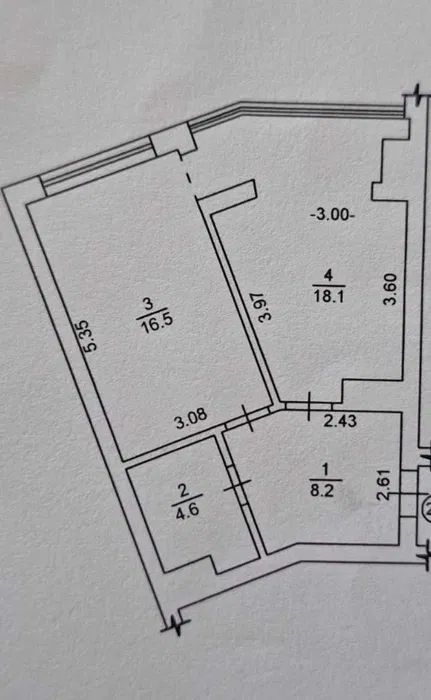 Продажа 1-комнатной квартиры 47.4 м²