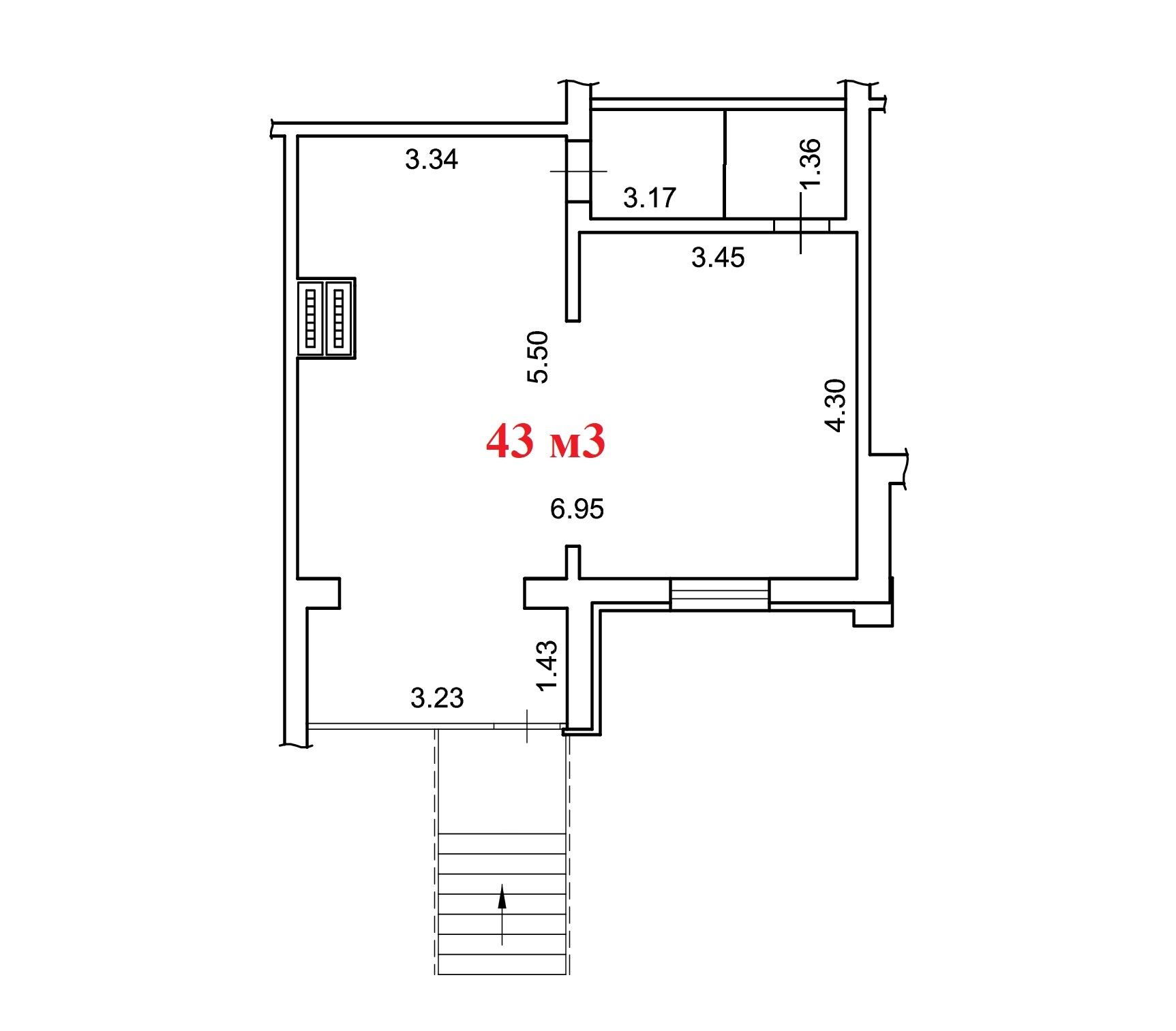 Аренда торгового помещения 43 м², Анны Ахматовой ул.