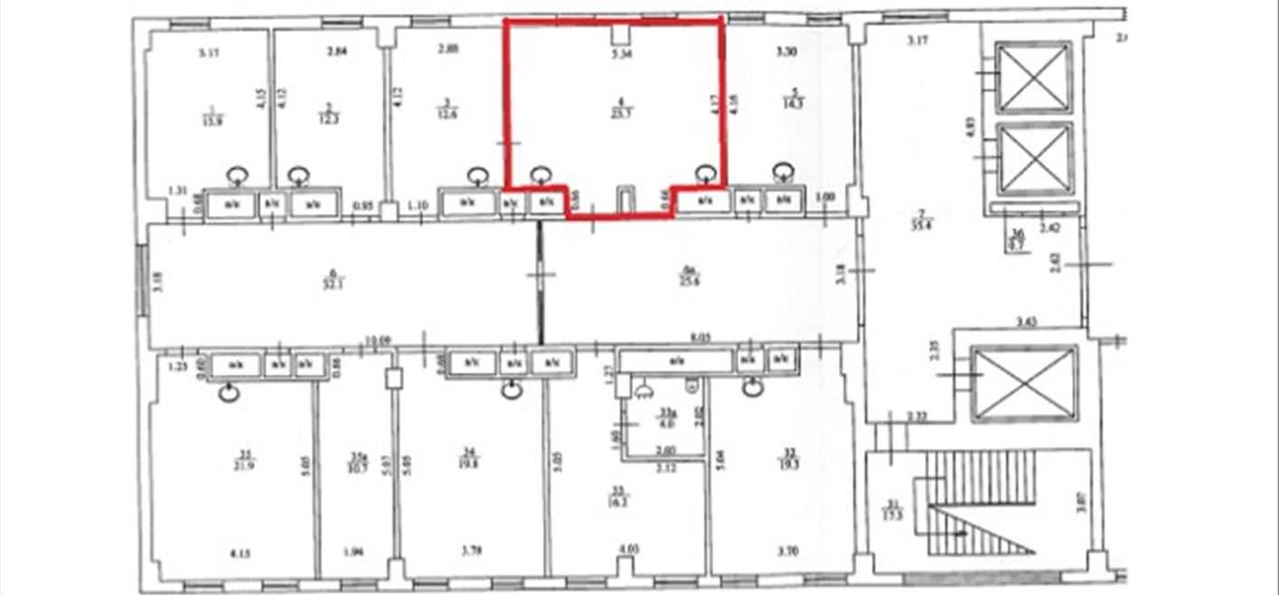 Аренда помещения свободного назначения 23.7 м², Байрона пер., (стара назва - Героїв Сталінграда), 23А