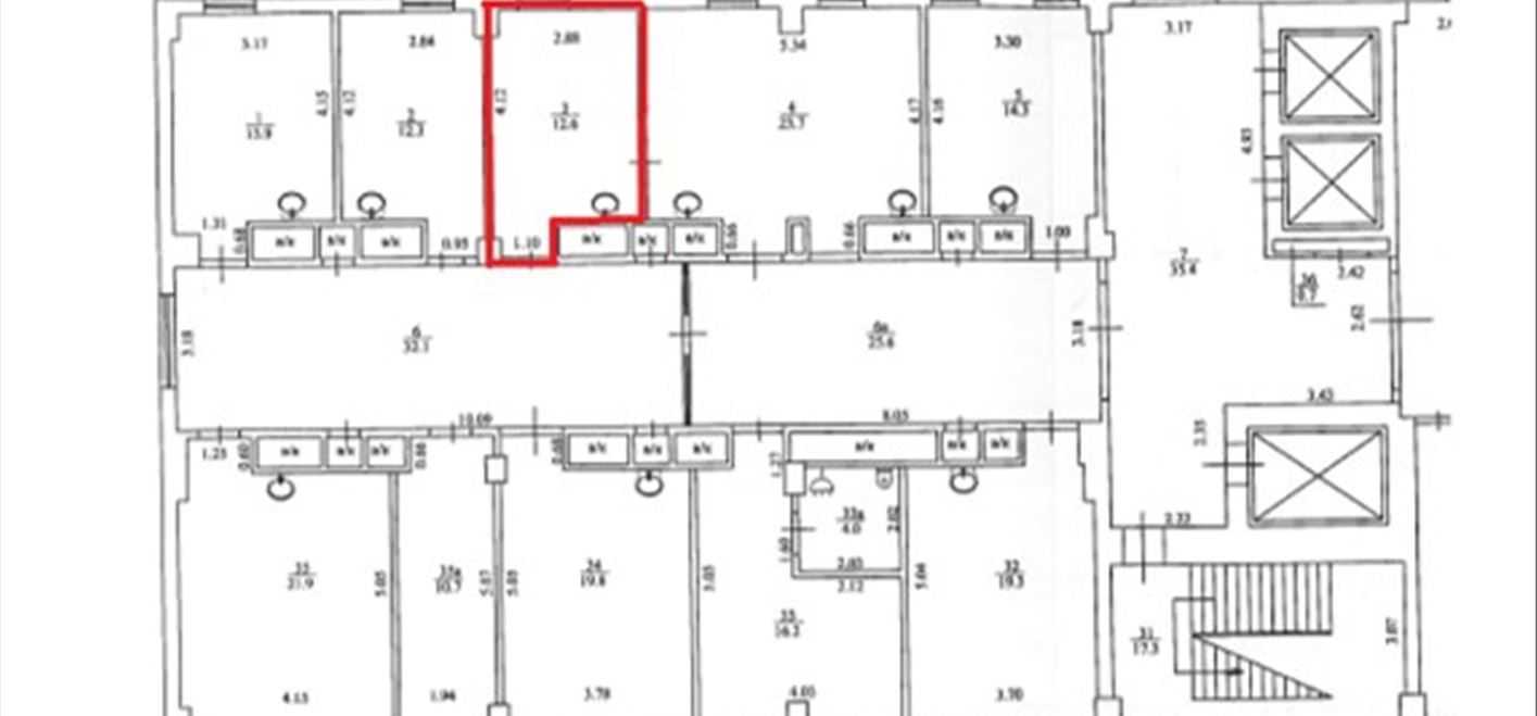 Аренда помещения свободного назначения 12.6 м², Байрона пер., (стара назва - Героїв Сталінграда), 23А