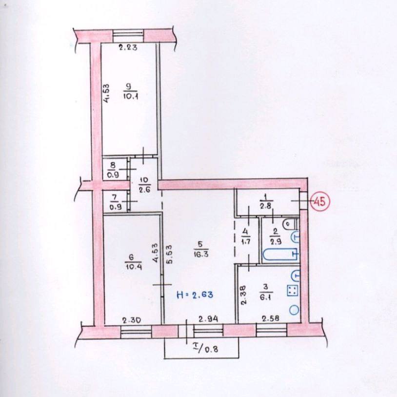 Продажа 3-комнатной квартиры 55 м², Дмитрия Войчишена ул.