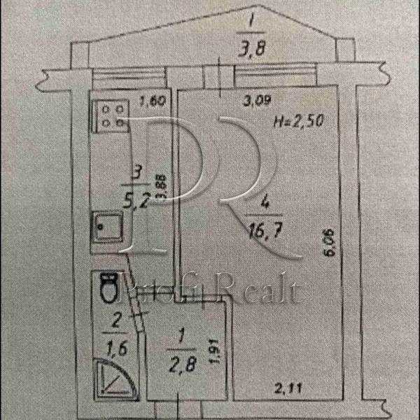 Продажа 1-комнатной квартиры 29 м², Павла Тычины просп., 9А