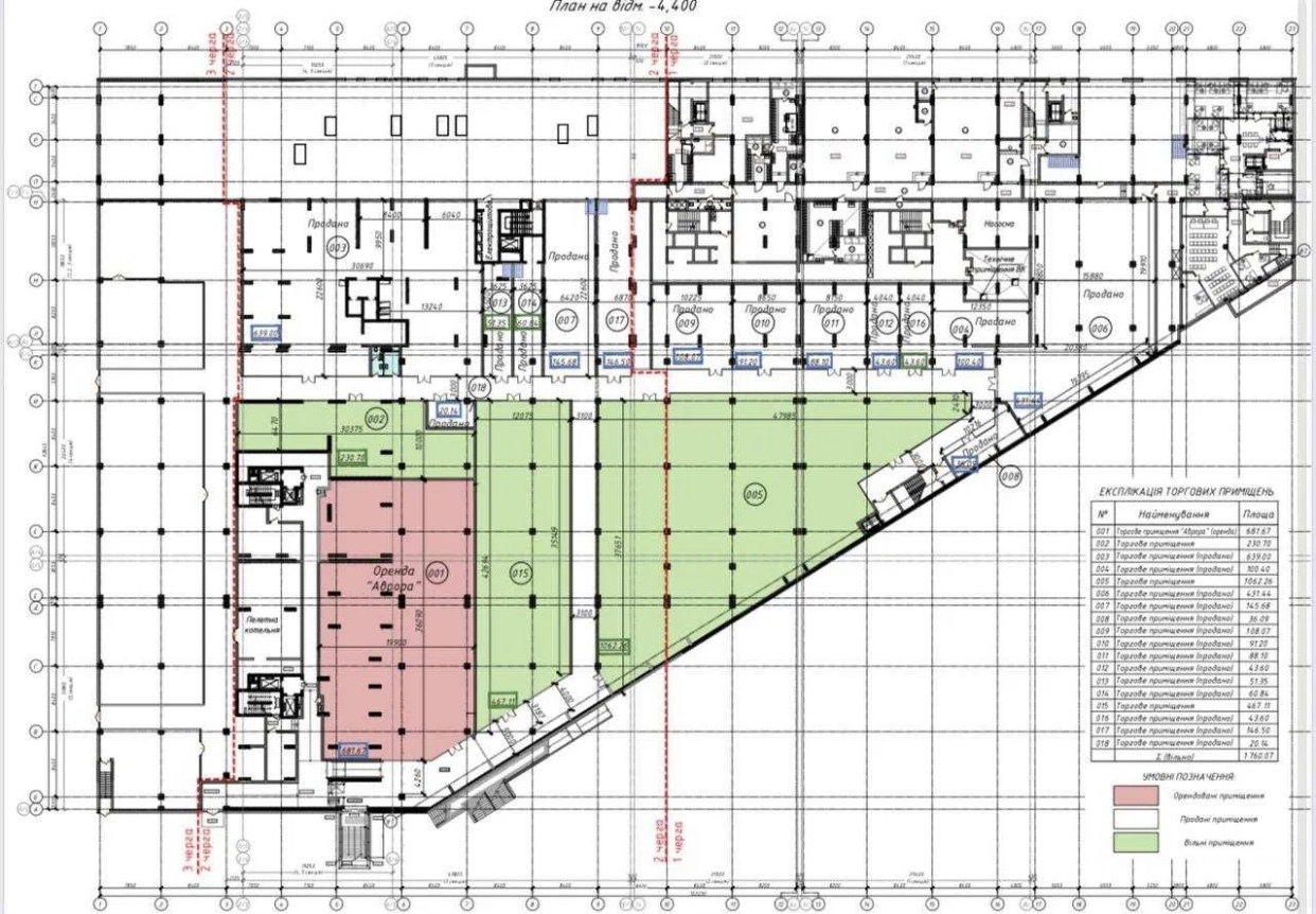 Аренда другого торгового помещения 1000 м², Николая Бажана просп., 17