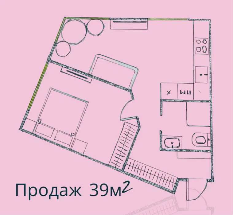 Продаж 1-кімнатної квартири 39.1 м², Героїв Небесної Сотні просп., 16/10