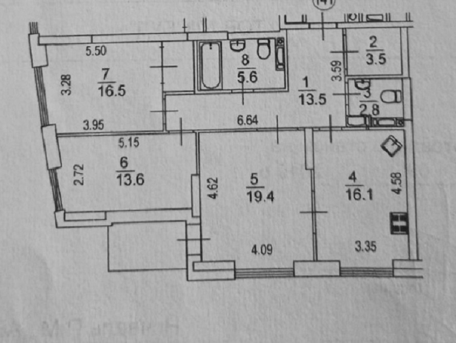 Оренда 3-кімнатної квартири 92.5 м², Генерала Жмаченка вул., 28а