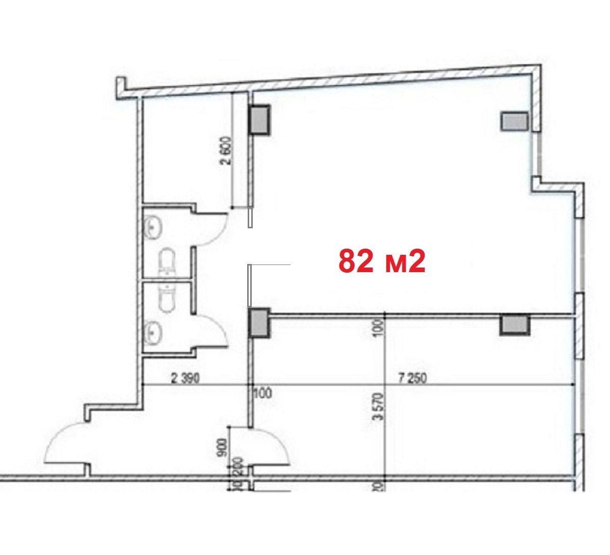 Оренда офісу 82 м², Глибочицька вул., 40