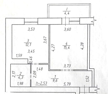 Продажа 1-комнатной квартиры 44 м², Михаила Лушпы просп.
