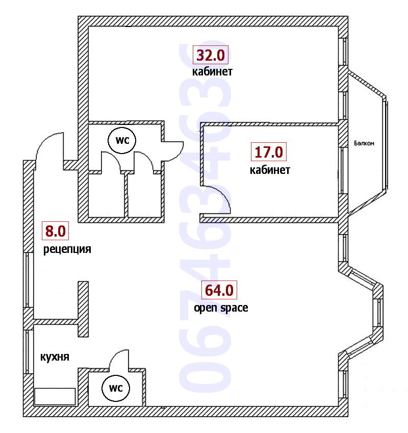 Аренда офиса 150 м², Владимира Антоновича ул., 140