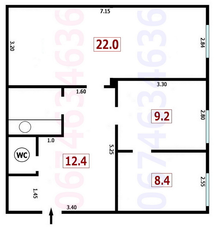 Аренда офиса 75 м², Богдана Хмельницкого ул., 10