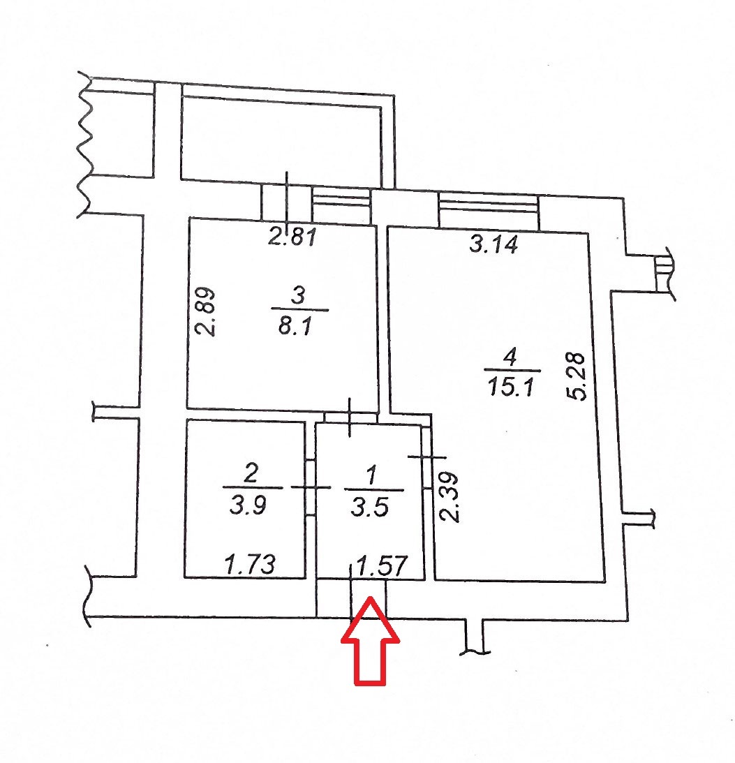 Продаж 1-кімнатної квартири 31.8 м², Первомайская вул., 25Б