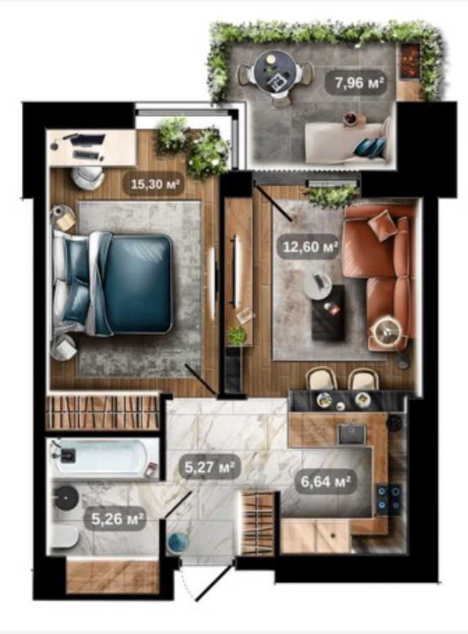 Оренда 2-кімнатної квартири 47 м², Джона Маккейна вул., 7