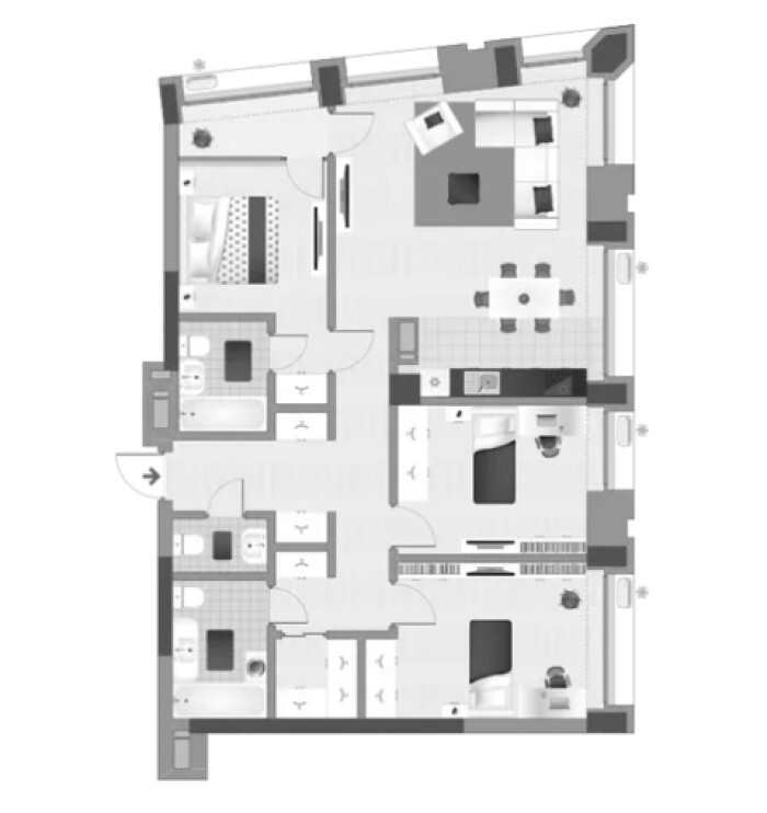 Продажа 4-комнатной квартиры 105 м², Заречная ул., 2 К2