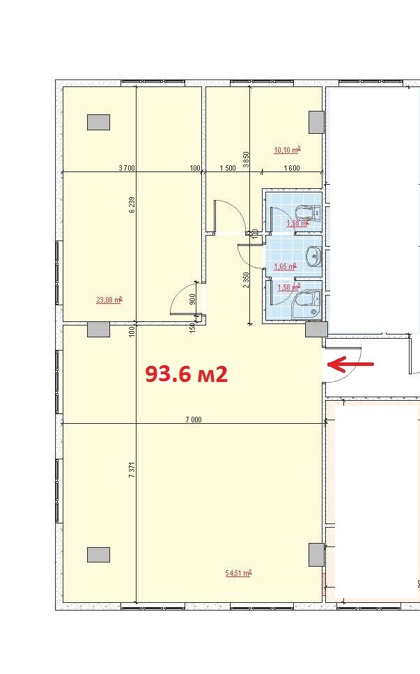 Аренда офиса 92 м², Оболонская ул.