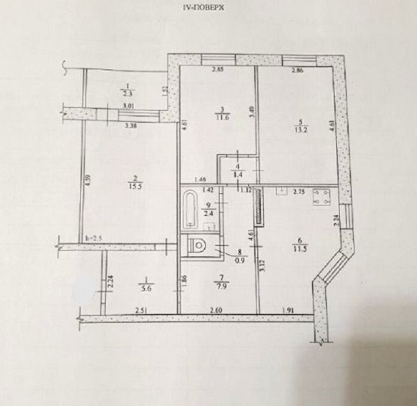 Продаж 3-кімнатної квартири 72 м², Миру просп., 2А