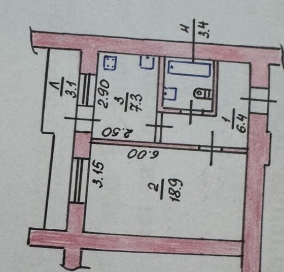 Продажа 1-комнатной квартиры 39.1 м², Лазурная ул.