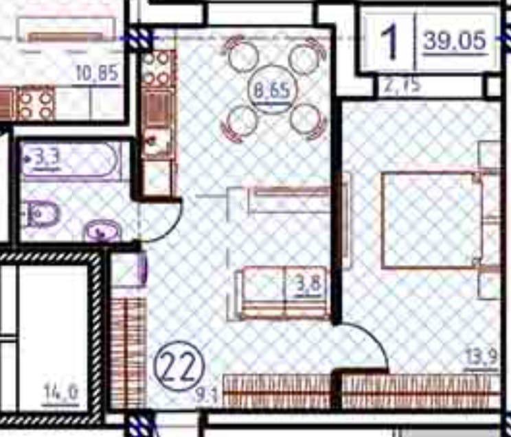 Продажа 1-комнатной квартиры 40 м², Гераневая ул., 8