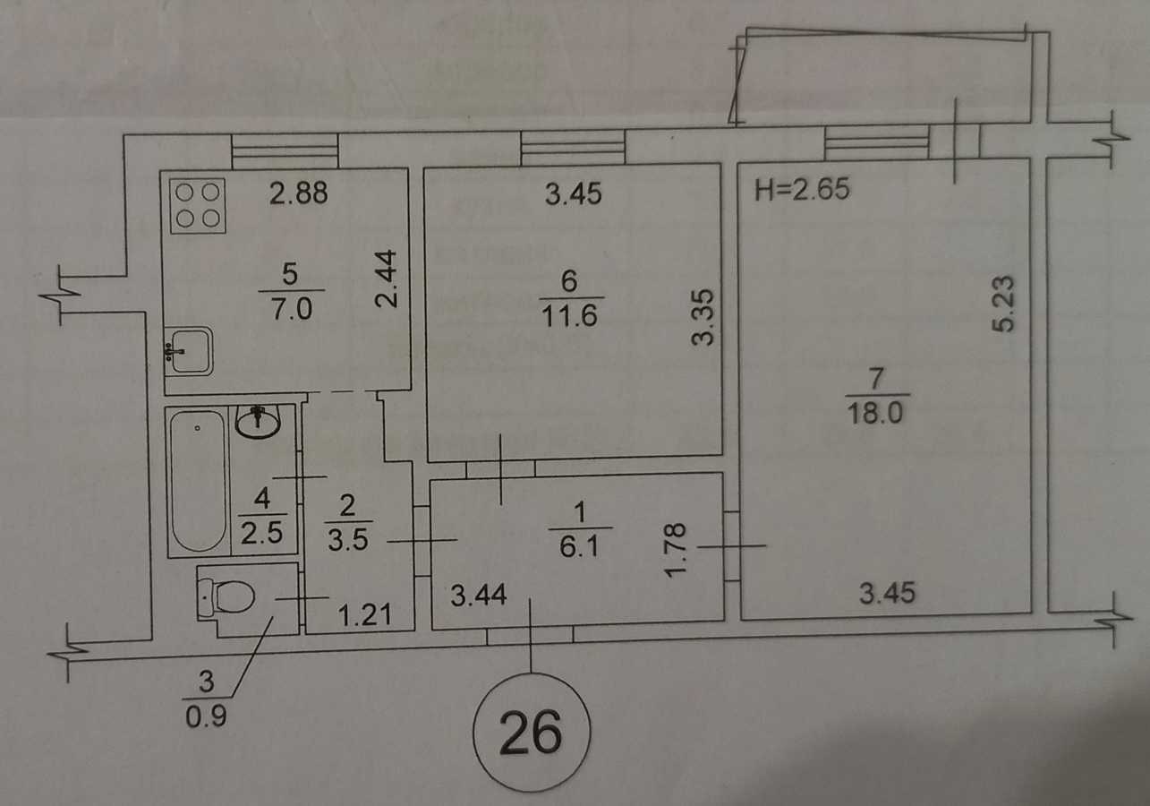 Аренда 2-комнатной квартиры 52 м², Межевая ул.