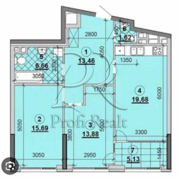 Продажа 2-комнатной квартиры 76 м², Днепровское шоссе, 15Д