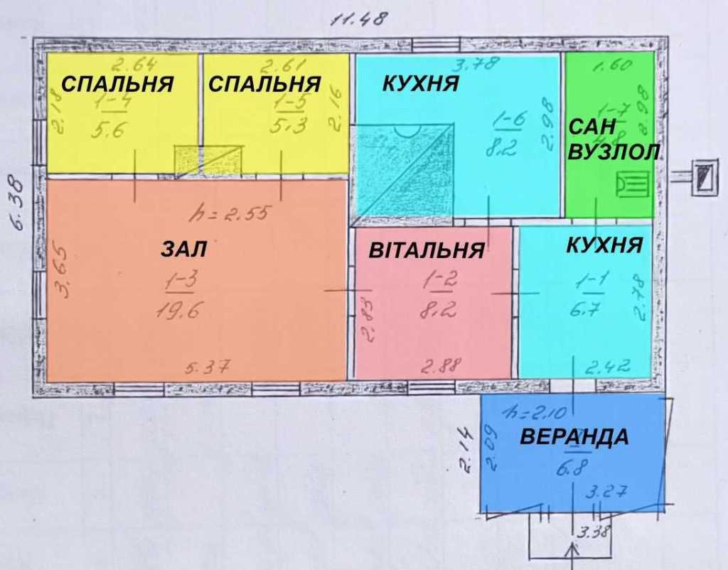 Продажа дома 60 м², прорізна, 11