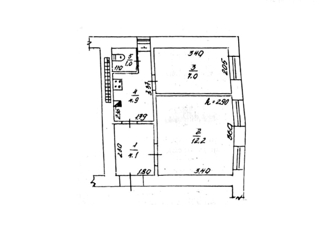 Продажа 2-комнатной квартиры 30 м², Ризовская ул., 5