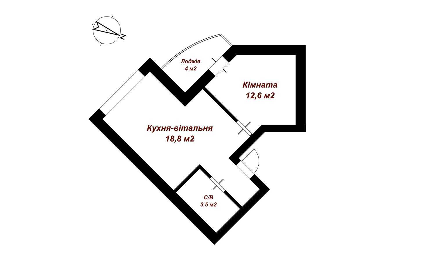 Продажа 1-комнатной квартиры 43 м², Радистов ул., 34