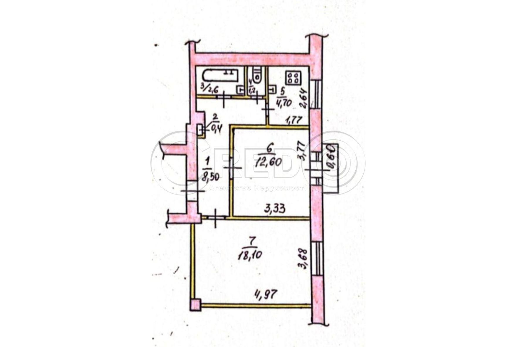 Продажа 2-комнатной квартиры 48.7 м², Южный просп.