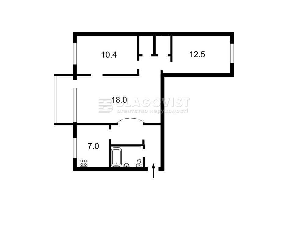 Продажа 3-комнатной квартиры 60 м², Ушинского ул., 10