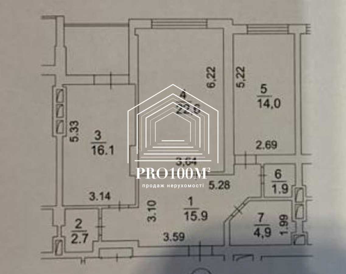 Продажа 2-комнатной квартиры 84 м², Валерия Лобановского просп., 4Б
