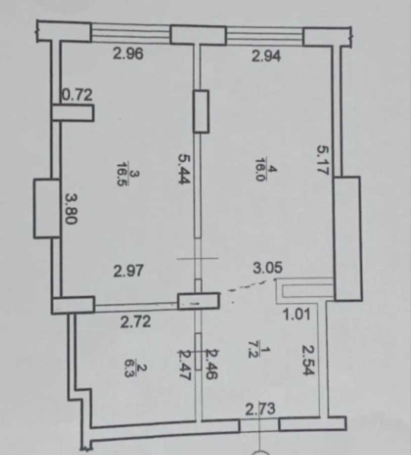 Продажа 1-комнатной квартиры 46 м², Ольги Кобылянской ул., Киселівської, 37