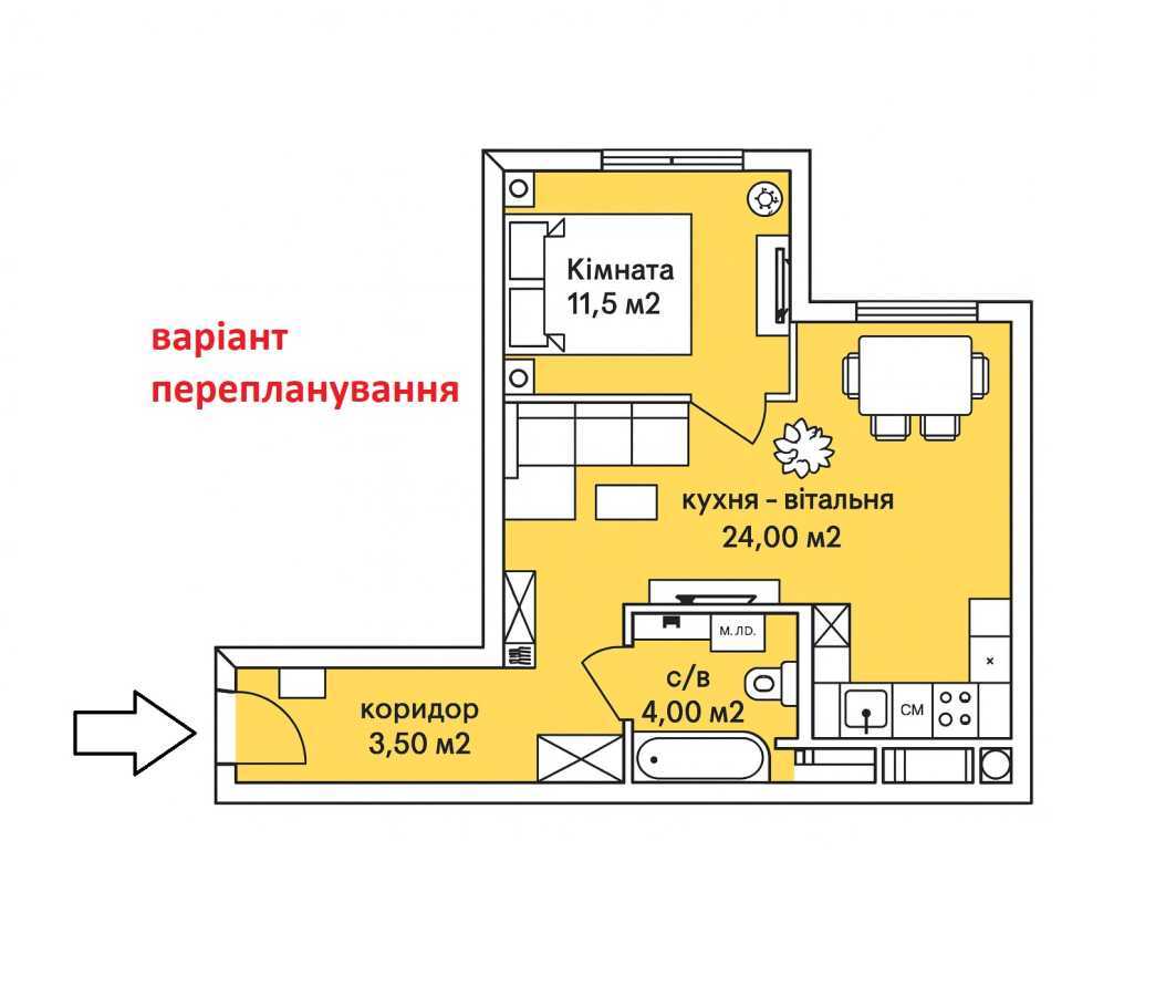 Продажа 1-комнатной квартиры 45 м², Машиностроителей ул., 16