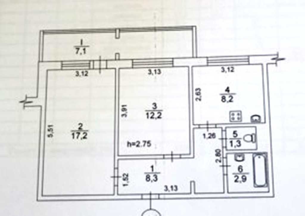 Продаж 2-кімнатної квартири 57 м², Декабристів вул., 6Б