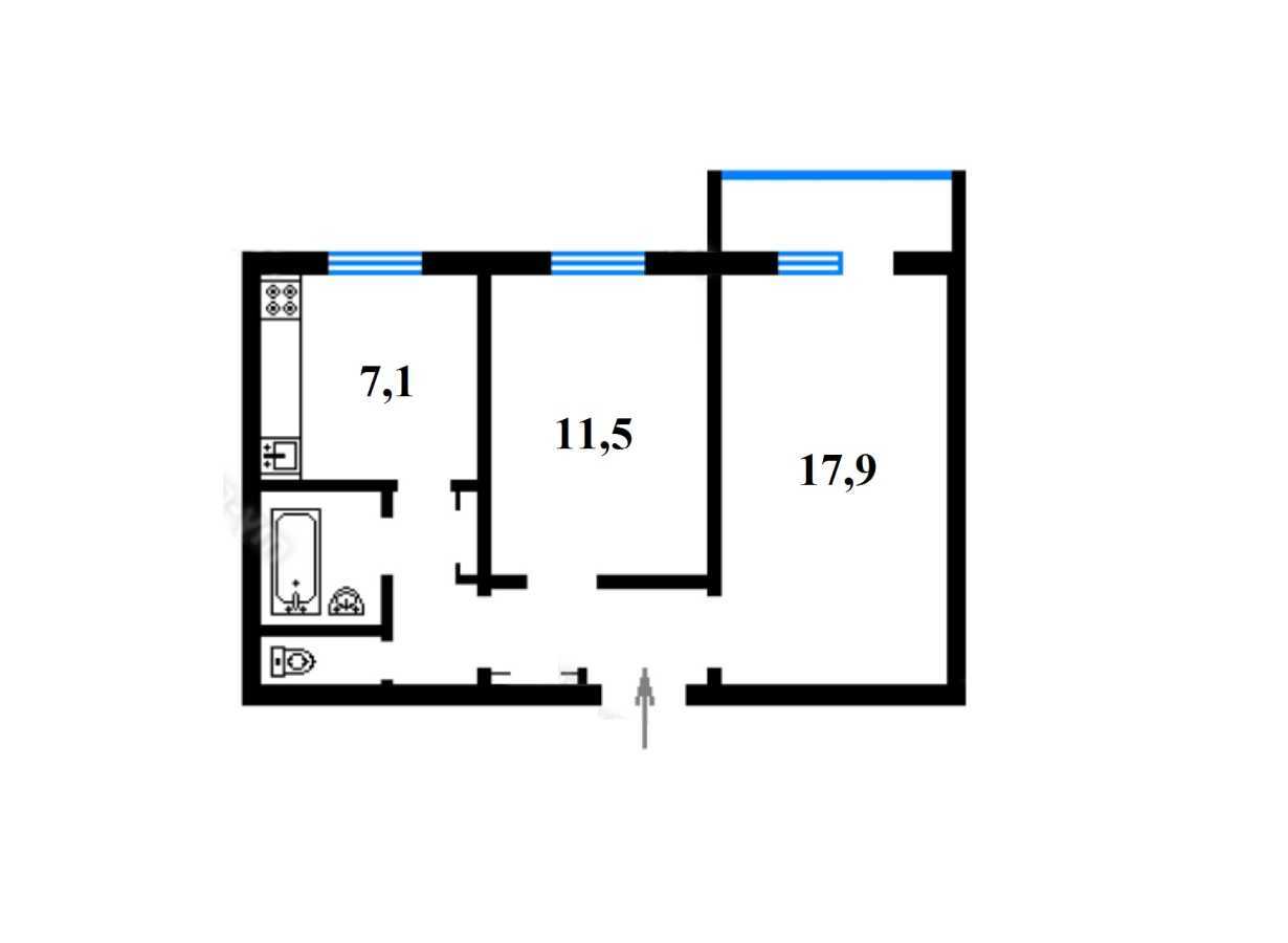 Аренда 2-комнатной квартиры 52 м², Архитектора Вербицкого ул., 36