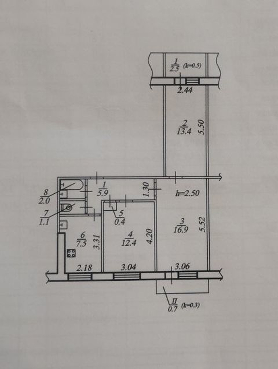 Продажа 3-комнатной квартиры 63 м², Слобожанский просп., 104