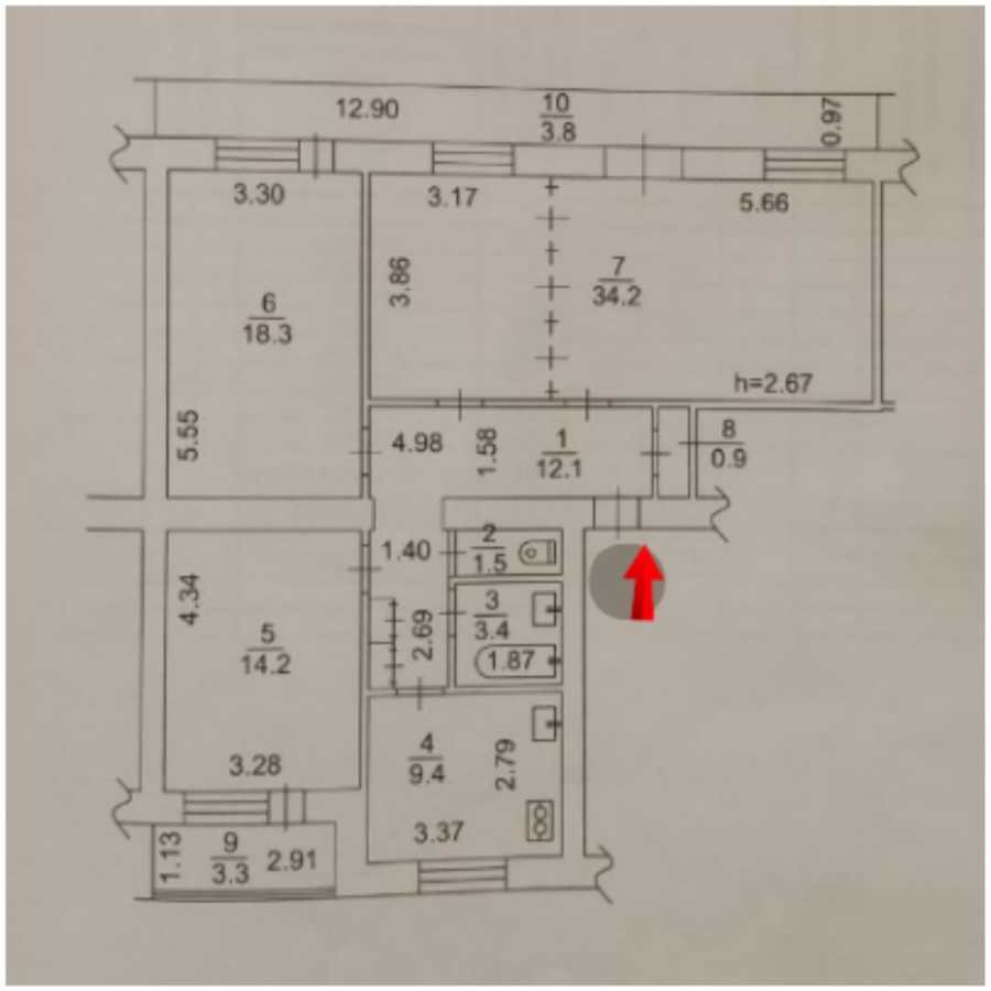 Продажа 3-комнатной квартиры 101.1 м², Славянская ул., 28