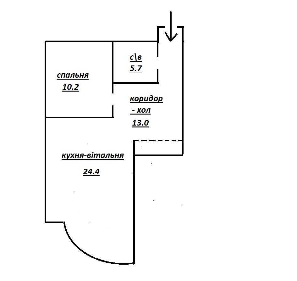 Продаж 1-кімнатної квартири 53.3 м², Композитора Мейтуса вул., 4