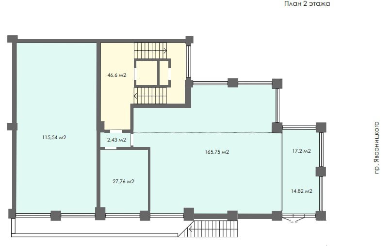 Оренда офісу 1200 м², Костомаровська вул., 3