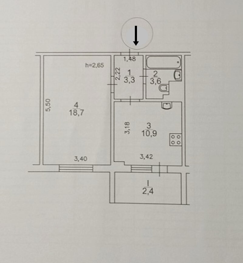 Продаж 1-кімнатної квартири 41.4 м², Лісківська вул., 18В