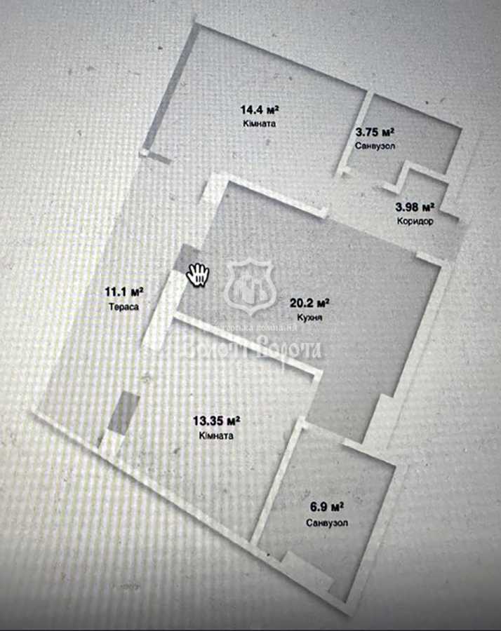 Продаж 2-кімнатної квартири 70 м², 15/45