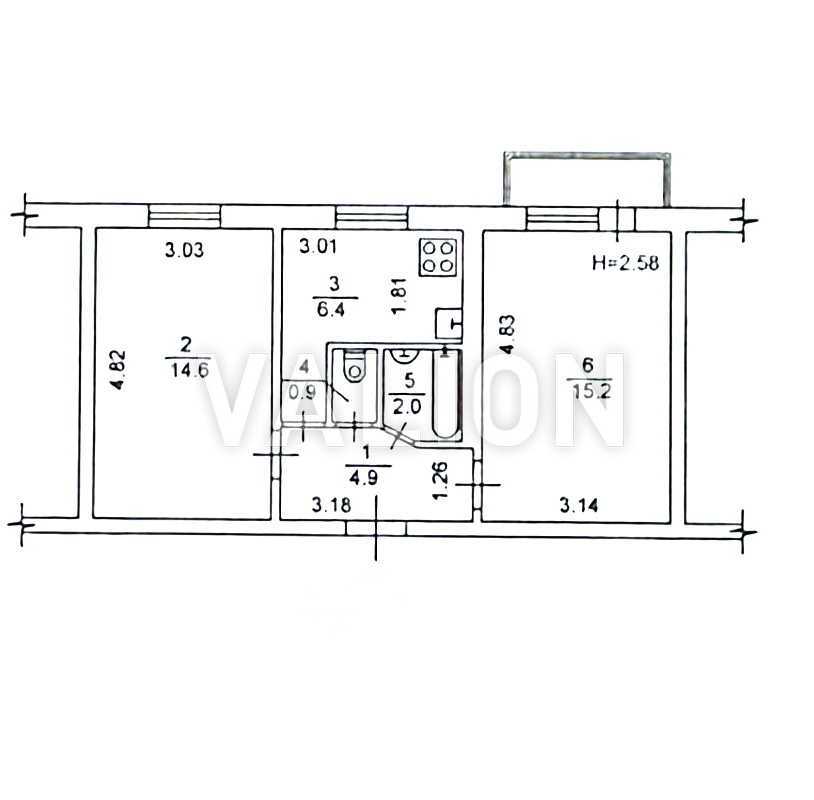 Продаж 2-кімнатної квартири 45.6 м², Литвиненко-Вольгемут вул., 1Б