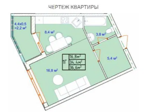 Продаж 1-кімнатної квартири 37 м², Фонтанская дор.