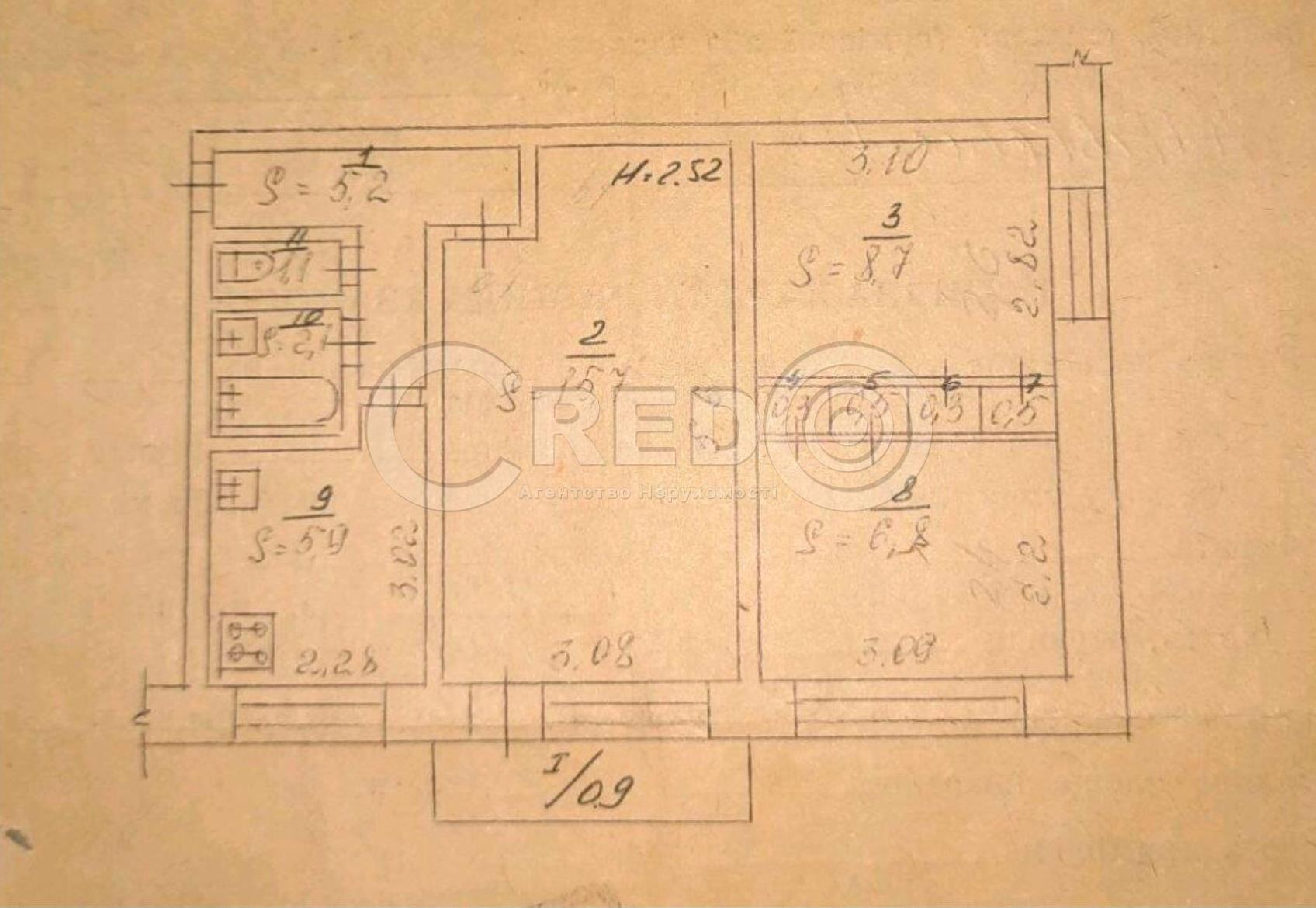 Продажа 3-комнатной квартиры 48 м², Ухтомского ул.