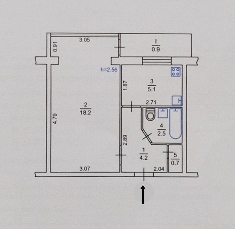 Продаж 1-кімнатної квартири 32 м², Оболонський просп., 15