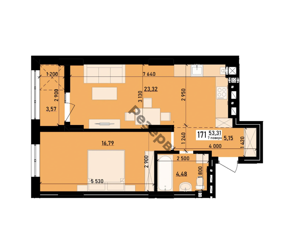 1-кімнатна 53.31 м² в ЖК Весняний від 37 810 грн/м², м. Винники