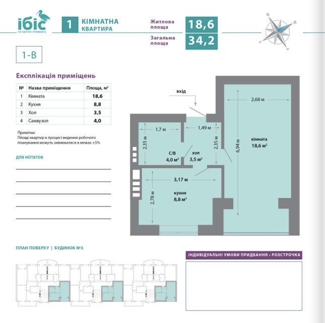 Продажа 1-комнатной квартиры 34 м², Патриотов ул.