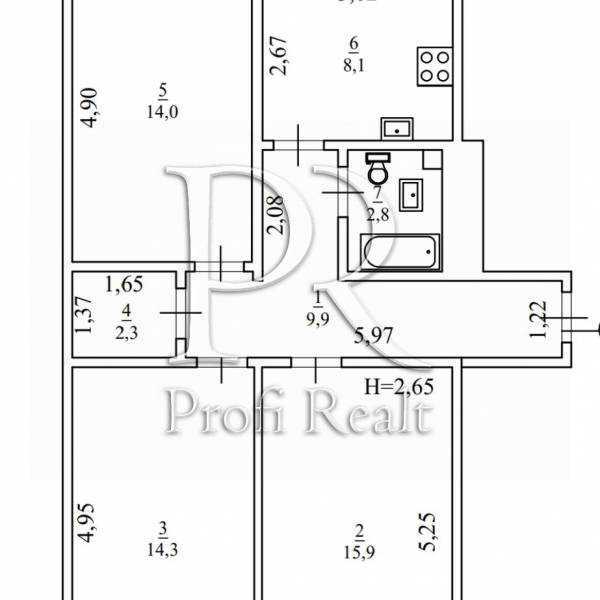 Продаж 3-кімнатної квартири 71 м², Героїв Дніпра вул., 38Г