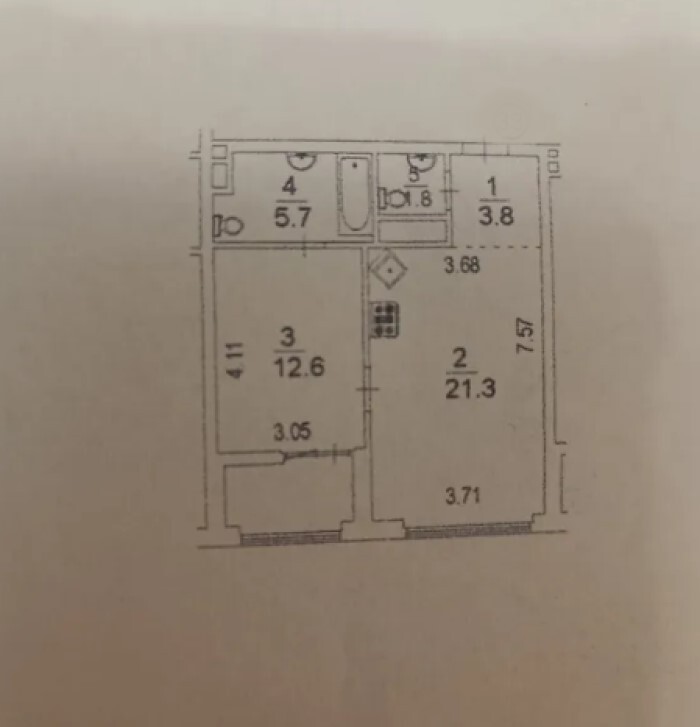 Продаж 1-кімнатної квартири 49 м², Зарічна вул., 6
