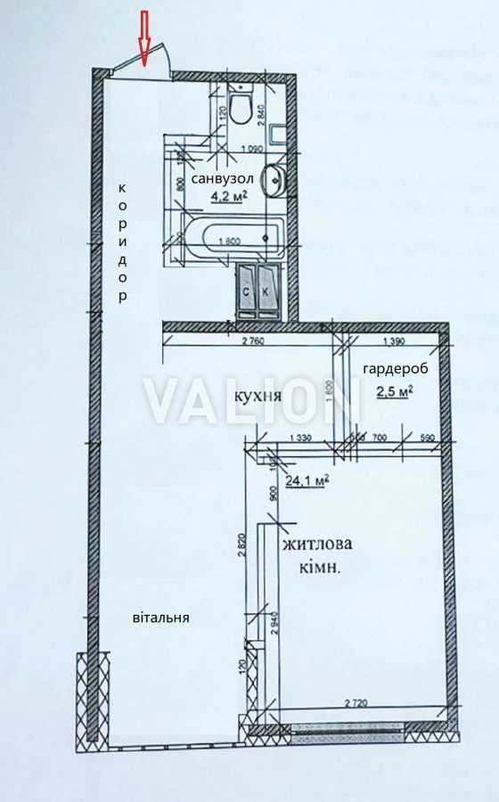Продаж 1-кімнатної квартири 42 м², Клавдіївська вул., 40є