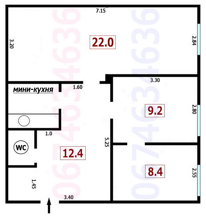 Аренда офиса 75 м², Богдана Хмельницкого ул., 10
