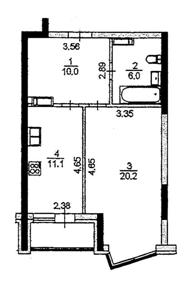 Продаж 1-кімнатної квартири 50.4 м², Михайла Донця вул., Драгоманова, 2а