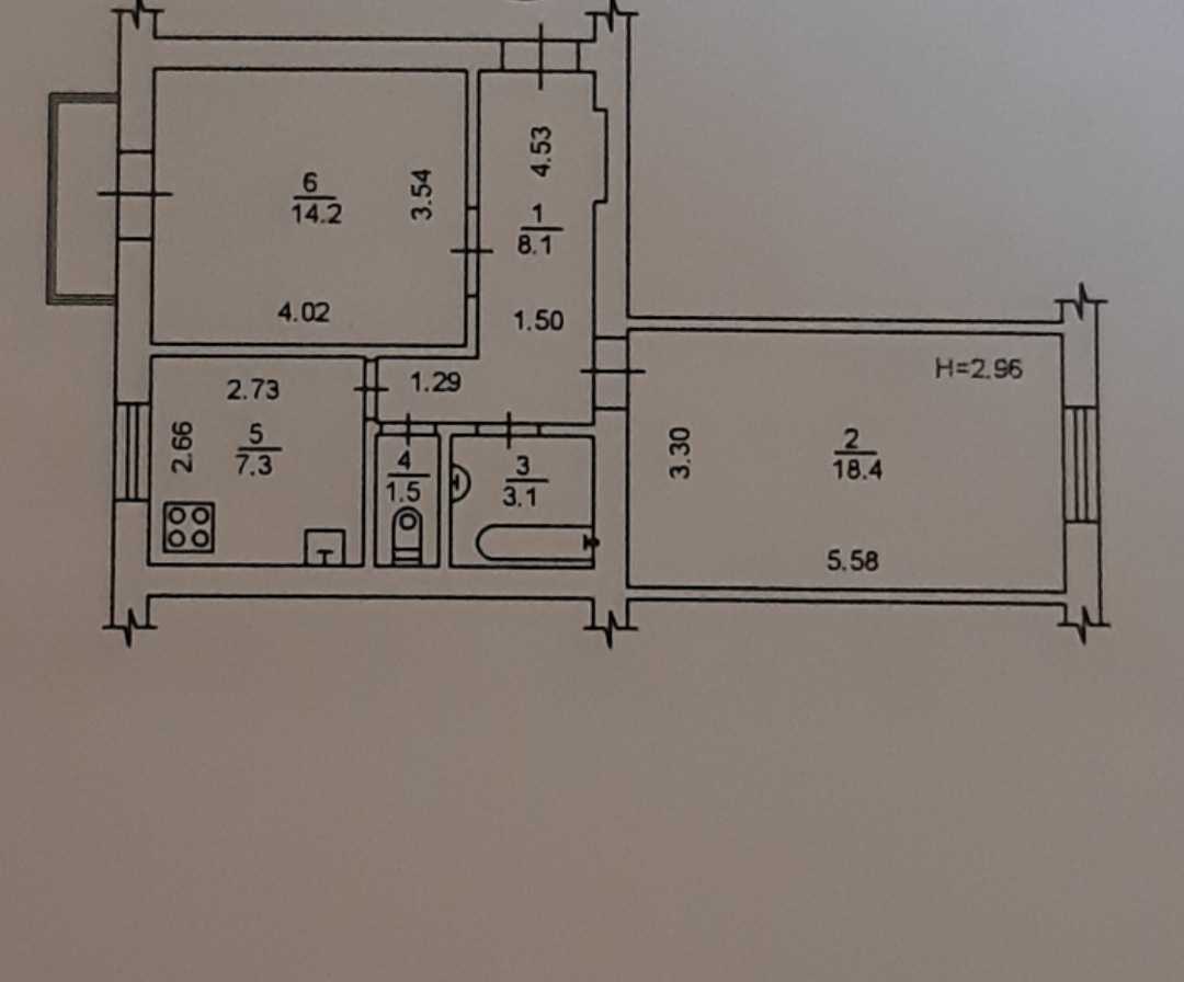 Продажа 2-комнатной квартиры 54.3 м², Кулибина ул., 4/2